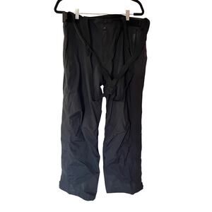 L.L. Bean Black Snow Pants Suspenders SZ L
